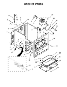 Cabinet Parts Diagram and Parts List for 11075232610  Kenmore Dryer