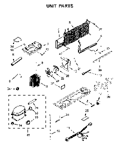 Unit parts Diagram and Parts List for WRT134TFDM00  Whirlpool Refrigerator