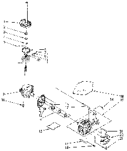 Brake, Clutch, Gearcase, Motor And Pump Diagram and Parts List for LA5300XTN0  Whirlpool Washer