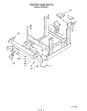 CASTER UNIT Diagram and Parts List for 4KPDI620T1  KitchenAid Dishwasher