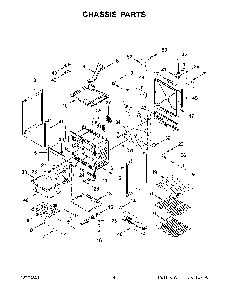 Chassis Parts Diagram and Parts List for YKSEG700EBS4  KitchenAid Range