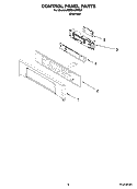 CONTROL PANEL PARTS Diagram and Parts List for RBD245PRS01  Whirlpool Wall Oven