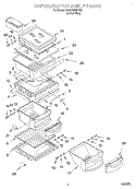 REFRIGERATOR SHELF Diagram and Parts List for KSRS25IHBU02  KitchenAid Refrigerator