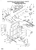 CONTROLS AND REAR PANEL Diagram and Parts List for LSC8244DZ0  Whirlpool Washer