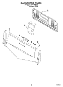 BACKGUARD PARTS Diagram and Parts List for YSF315PEMQ1  Whirlpool Range