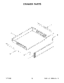 Drawer Parts Diagram and Parts List for KFGG500ESS6  KitchenAid Range