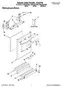 DOOR AND PANEL PARTS Diagram and Parts List for KUDA03CTBL2  KitchenAid Dishwasher