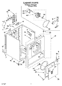 SECTION Diagram and Parts List for LER2614JQ1  Whirlpool Dryer