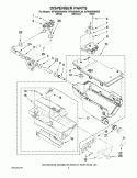 DISPENSER PARTS Diagram and Parts List for WFW9550WW00  Whirlpool Washer