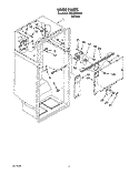 LINER Diagram and Parts List for 3XKVN510000  Whirlpool Refrigerator