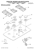 SECTION Diagram and Parts List for KGCC566HWH2  KitchenAid Cooktop