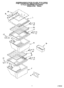REFRIGERATOR SHELF Diagram and Parts List for CS22AFXKQ03  Crosley Refrigerator
