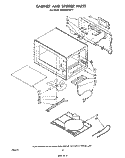 CABINET AND STIRRER Diagram and Parts List for MW352EXP1  Whirlpool Microwave