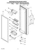 REFRIGERATOR DOOR PARTS Diagram and Parts List for GS5SHAXTL01  Whirlpool Refrigerator