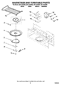 MAGNETRON AND TURNTABLE PARTS Diagram and Parts List for MH1150XMQ2  Whirlpool Microwave