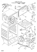 LINER Diagram and Parts List for 8ET18GKXFW01  Whirlpool Refrigerator
