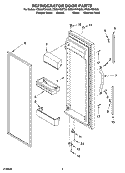 REFRIGERATOR DOOR PARTS Diagram and Parts List for CS22AFXKQ05  Crosley Refrigerator
