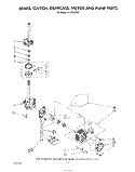 BRAKE, CLUTCH, GEARCASE, MOTOR AND PUMP Diagram and Parts List for LA7780XSW1  Whirlpool Washer