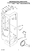 REFRIGERATOR LINER PARTS Diagram and Parts List for GC3JHAXTL00  Whirlpool Refrigerator