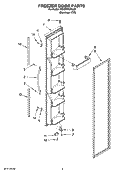 FREEZER DOOR PARTS Diagram and Parts List for 6ED2FHKXRL06  Whirlpool Refrigerator