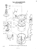 TUB AND BASKET Diagram and Parts List for LA5580XMW0  Whirlpool Washer