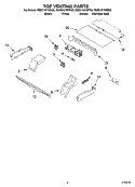 TOP VENTING PARTS, OPTIONAL PARTS Diagram and Parts List for KEKB107KWH03  KitchenAid Wall Oven