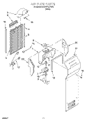 AIR FLOW Diagram and Parts List for 6ED22PKXFW02  Whirlpool Refrigerator