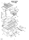 SHELF PARTS, OPTIONAL PARTS Diagram and Parts List for IKT196302  Inglis Refrigerator