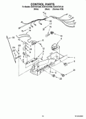 CONTROL PARTS Diagram and Parts List for ED5KVEXVQ00  Whirlpool Refrigerator