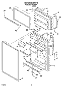 DOOR PARTS Diagram and Parts List for IMT186301  Inglis Refrigerator