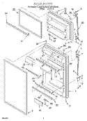DOOR Diagram and Parts List for RT20DKXEN00  Roper Refrigerator