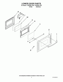 LOWER DOOR PARTS Diagram and Parts List for YGGE390LXS00  Whirlpool Range
