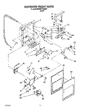 DISPENSER FRONT Diagram and Parts List for KSRB27QABL07  KitchenAid Refrigerator