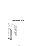 CONTROL PANEL Diagram and Parts List for MW8600XS1  Whirlpool Microwave