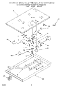 SECTION Diagram and Parts List for KGCT305EWH0  KitchenAid Cooktop