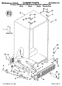 CABINET PARTS Diagram and Parts List for KSRK25XLSS10  KitchenAid Refrigerator