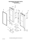 REFRIGERATOR DOOR PARTS Diagram and Parts List for KFCP22EXMP4  KitchenAid Refrigerator