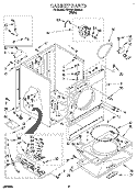 CABINET Diagram and Parts List for KGYL517BWH2  KitchenAid Dryer