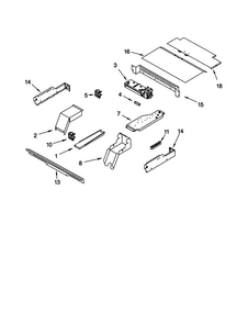 Top Venting Diagram and Parts List for KEBI107DWH10  KitchenAid Wall Oven
