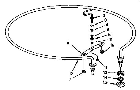 Heater Diagram and Parts List for KUDI23HBW0  KitchenAid Dishwasher