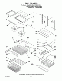 SHELF PARTS Diagram and Parts List for KBLS20EVMS4  KitchenAid Refrigerator