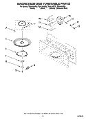 MAGNETRON AND TURNTABLE PARTS Diagram and Parts List for TMH14XMS2  Estate Microwave