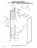 FREEZER DOOR PARTS Diagram and Parts List for GSS26C4XXA03  Whirlpool Refrigerator