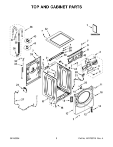 Part Location Diagram of W11752162 Whirlpool Assembly, Knob  (Replaces: W11709753)