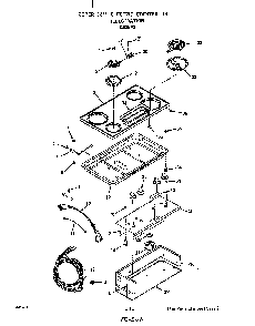 Cooktop Diagram and Parts List for C3257*0  Roper Range