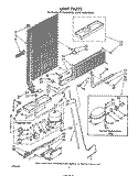 UNIT Diagram and Parts List for ET18JMXSW01  Whirlpool Refrigerator