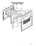 UPPER OVEN DOOR Diagram and Parts List for KEBI200YBL0  KitchenAid Wall Oven