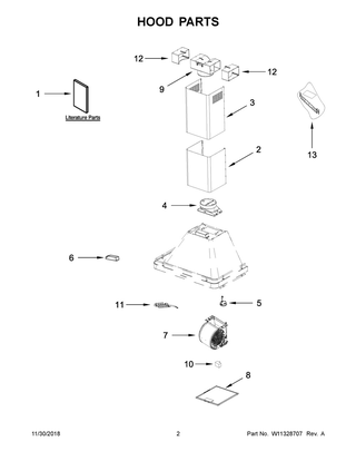 Part Location Diagram of W11328706 Whirlpool MOTOR-FAN
