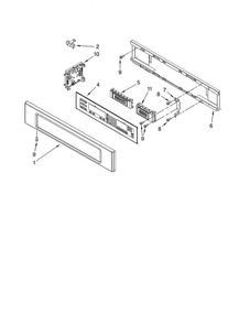 Control Panel Diagram and Parts List for KEMS308SSS03  KitchenAid Microwave Oven Combo