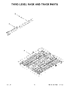 Third level rack and track parts Diagram and Parts List for 66514545N711  Kenmore Dishwasher